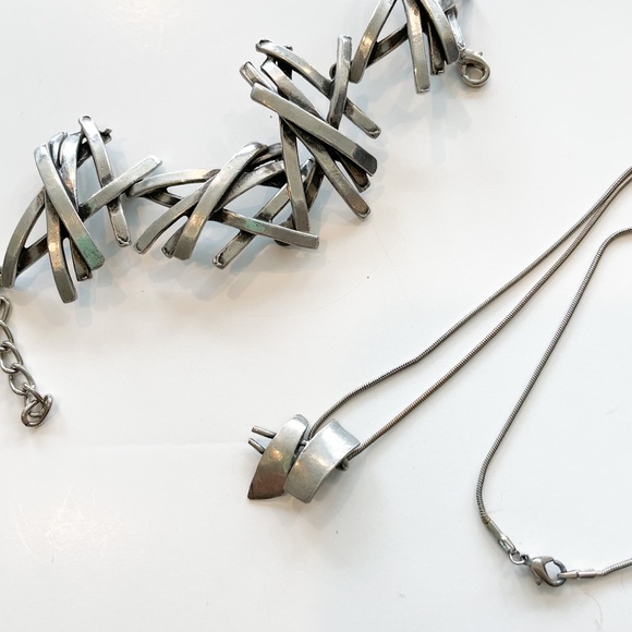 Set of Pewter Jewelry by Bijoux Osmose - Picture 3 of 5